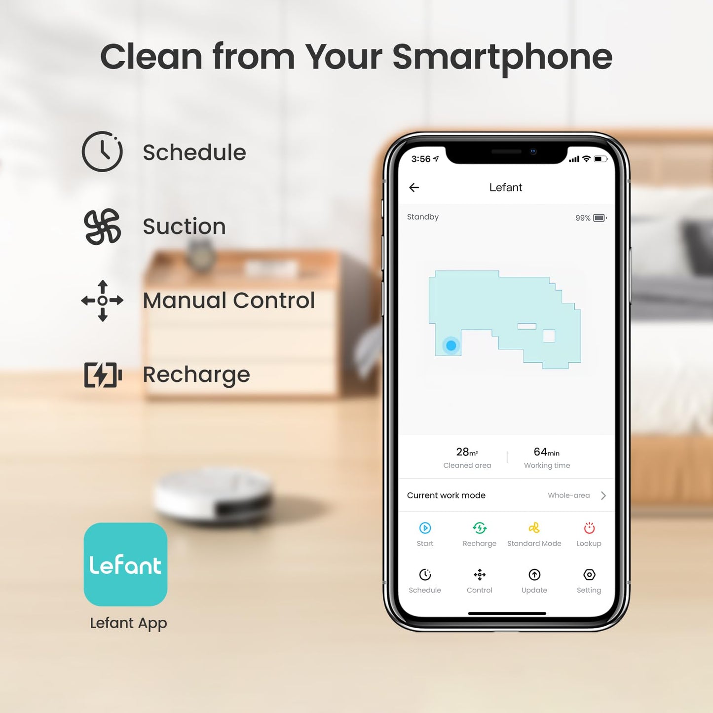 Robot Vacuum Cleaner – Slim, Strong Suction, 120 Min Runtime, Quiet Operation, Automatic Self-Charging, Wi-Fi/App/Voice Control, Ideal for Pet Hair, Hard Floors & Daily Cleaning