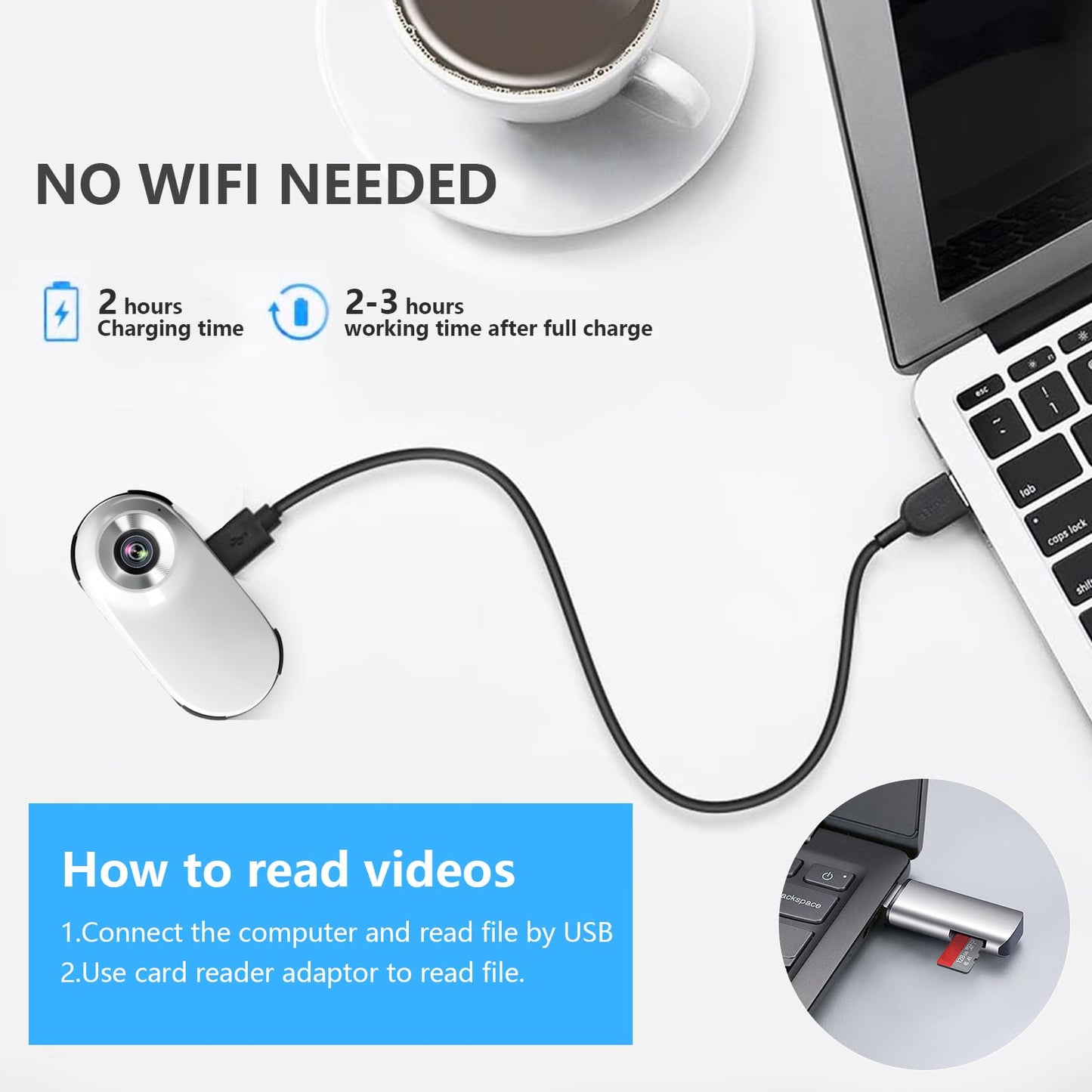 HD 1080P Cat Collar Camera with Video Recording – Lightweight Pet Action Camera with Wide-Angle Lens & Accessories (No WiFi Needed)