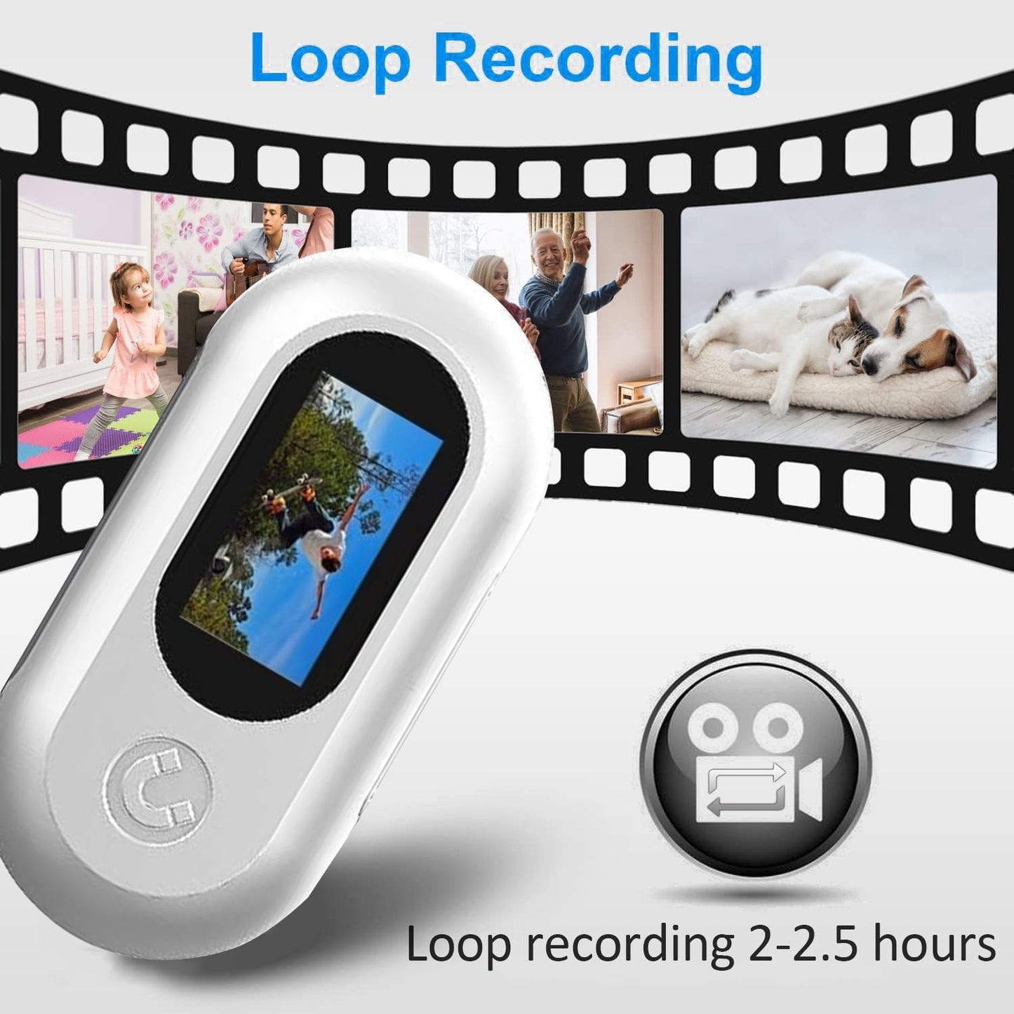 HD 1080P Cat Collar Camera with Video Recording – Lightweight Pet Action Camera with Wide-Angle Lens & Accessories (No WiFi Needed)
