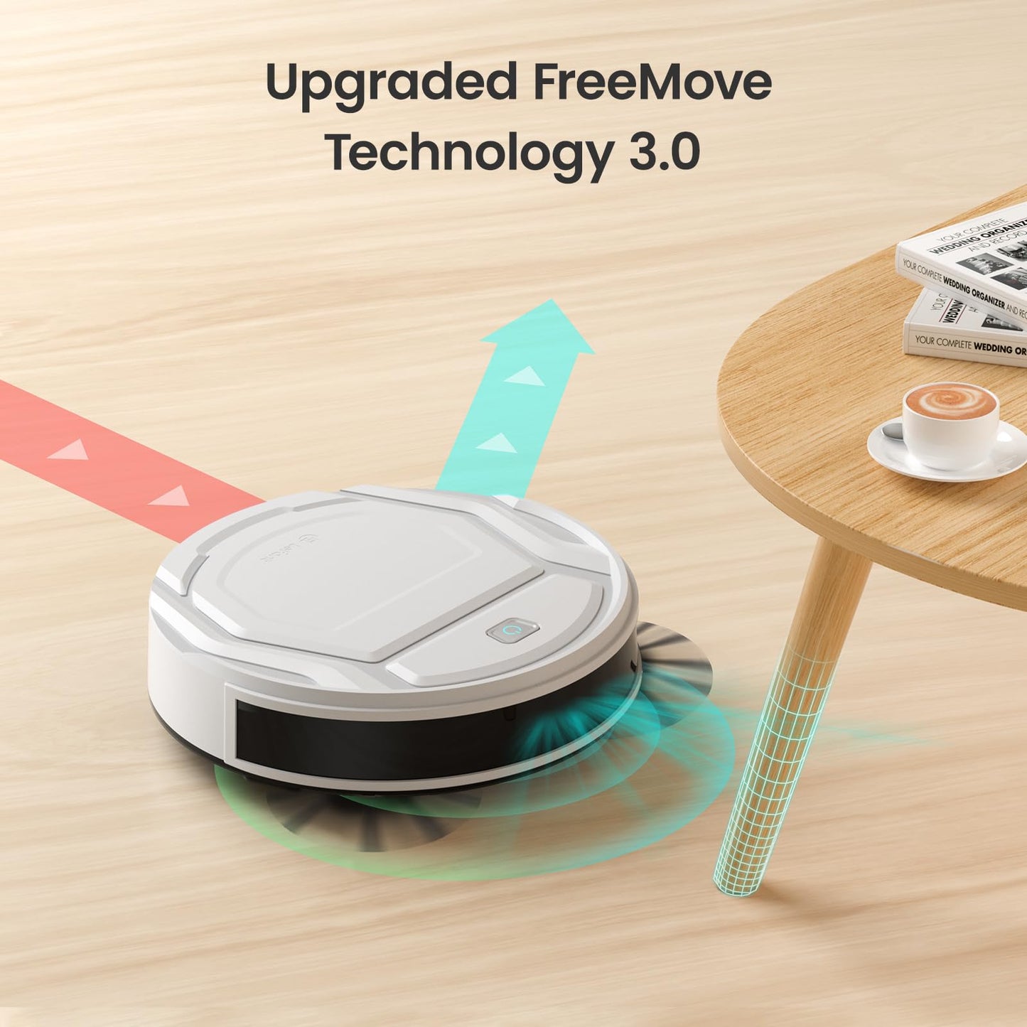 Robot Vacuum Cleaner – Slim, Strong Suction, 120 Min Runtime, Quiet Operation, Automatic Self-Charging, Wi-Fi/App/Voice Control, Ideal for Pet Hair, Hard Floors & Daily Cleaning