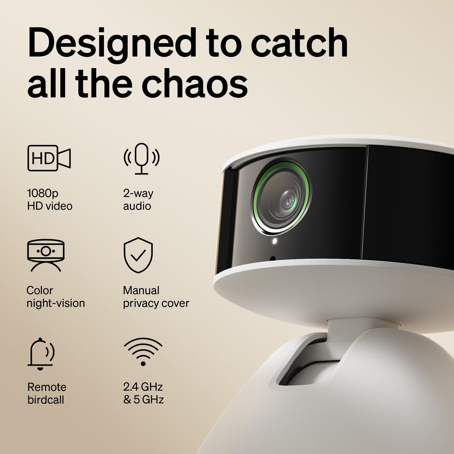 AI Pet Camera with App – Multi-Pet Recognition, Smart Activity Analysis, 360° Auto-Tracking View, 1080P HD, Night Vision & 2-Way Audio