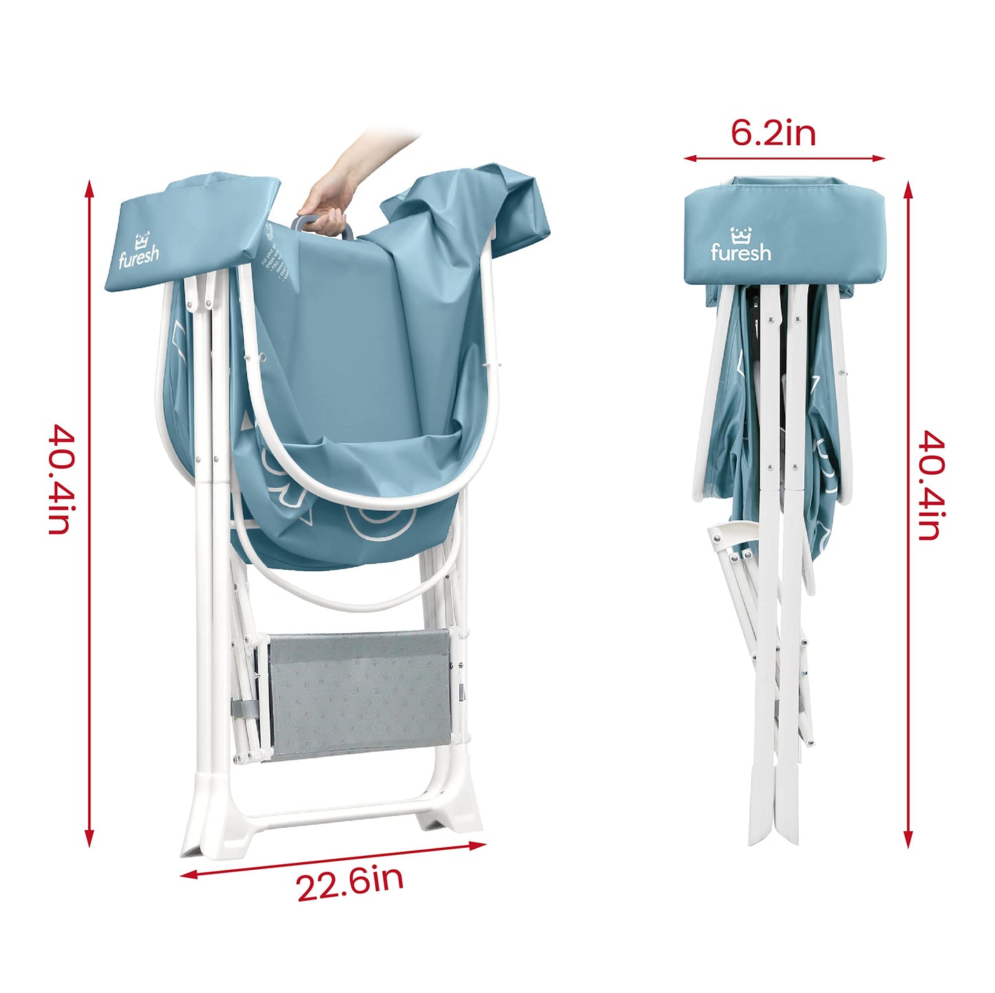 Elevated Foldable Dog Bath Tub with Stairs – Portable Indoor/Outdoor Grooming & Wash Station for Medium and Large Dogs