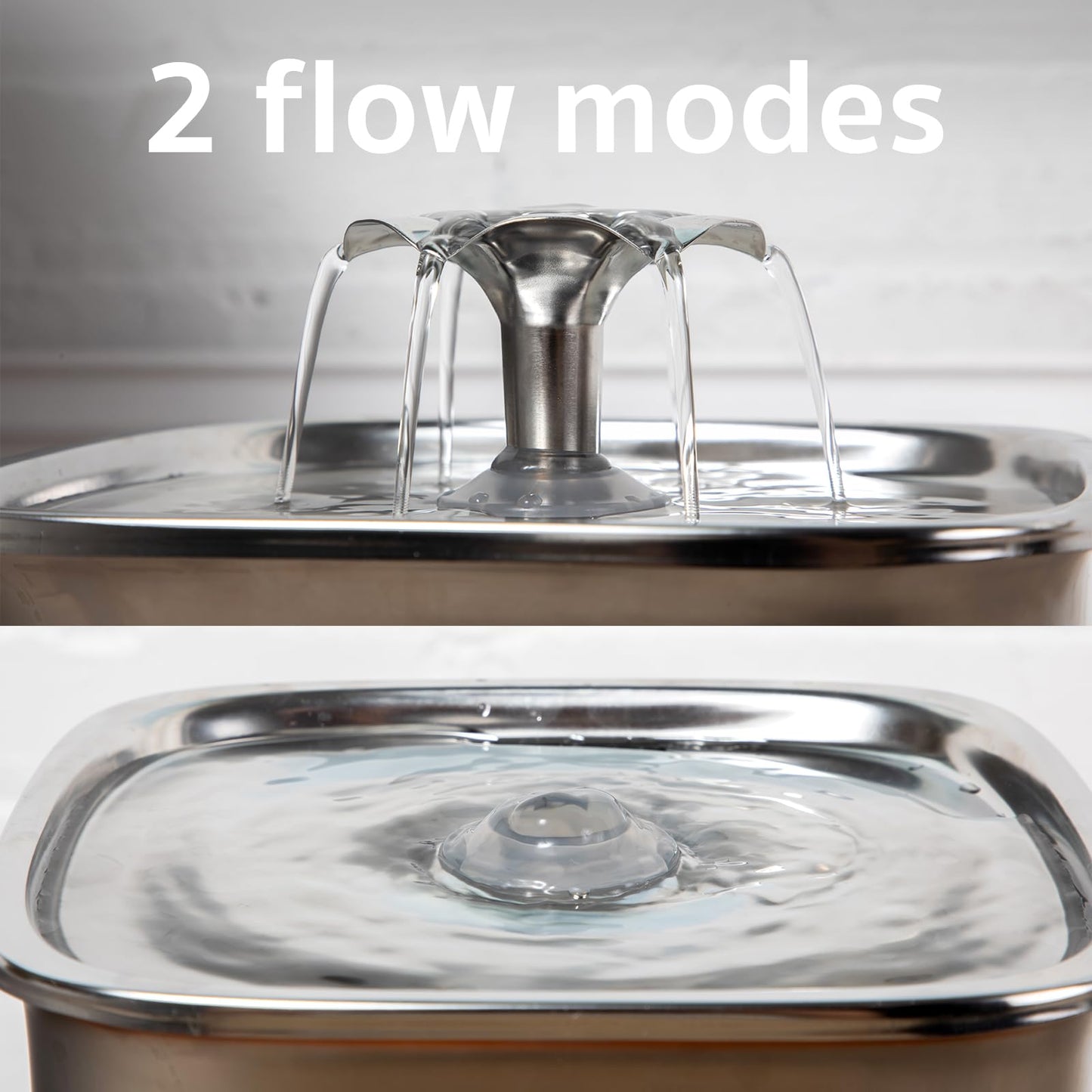 Stainless Steel Cat Water Fountain – 95oz/2.8L Automatic Pet Fountain with Filters, Sponges & Silicone Mat for Cats, Dogs & Multiple Pets (Silver)
