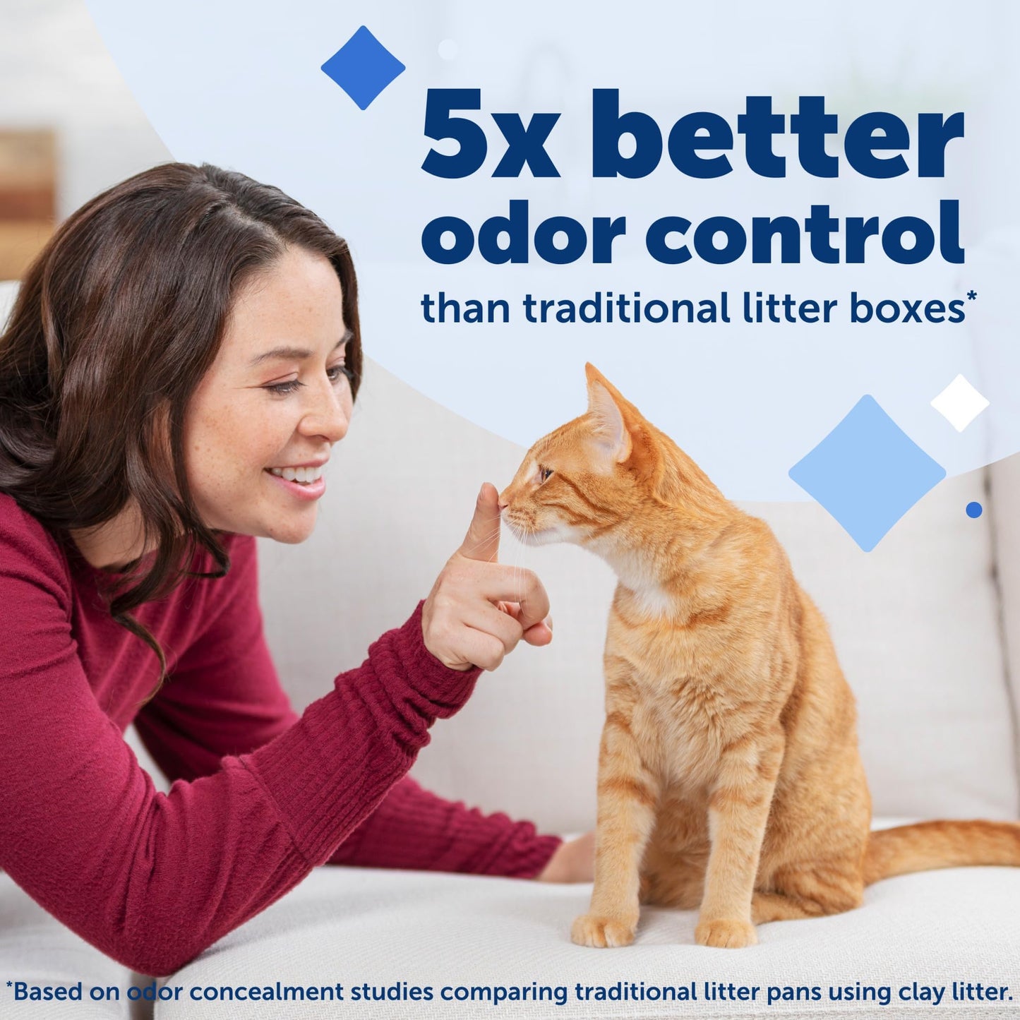 Crystal Cat Litter with Disposable Refill Trays and Lids – Low-Tracking, Odor Control, Leak Protection (4.3 lb Each, Pack of 6)