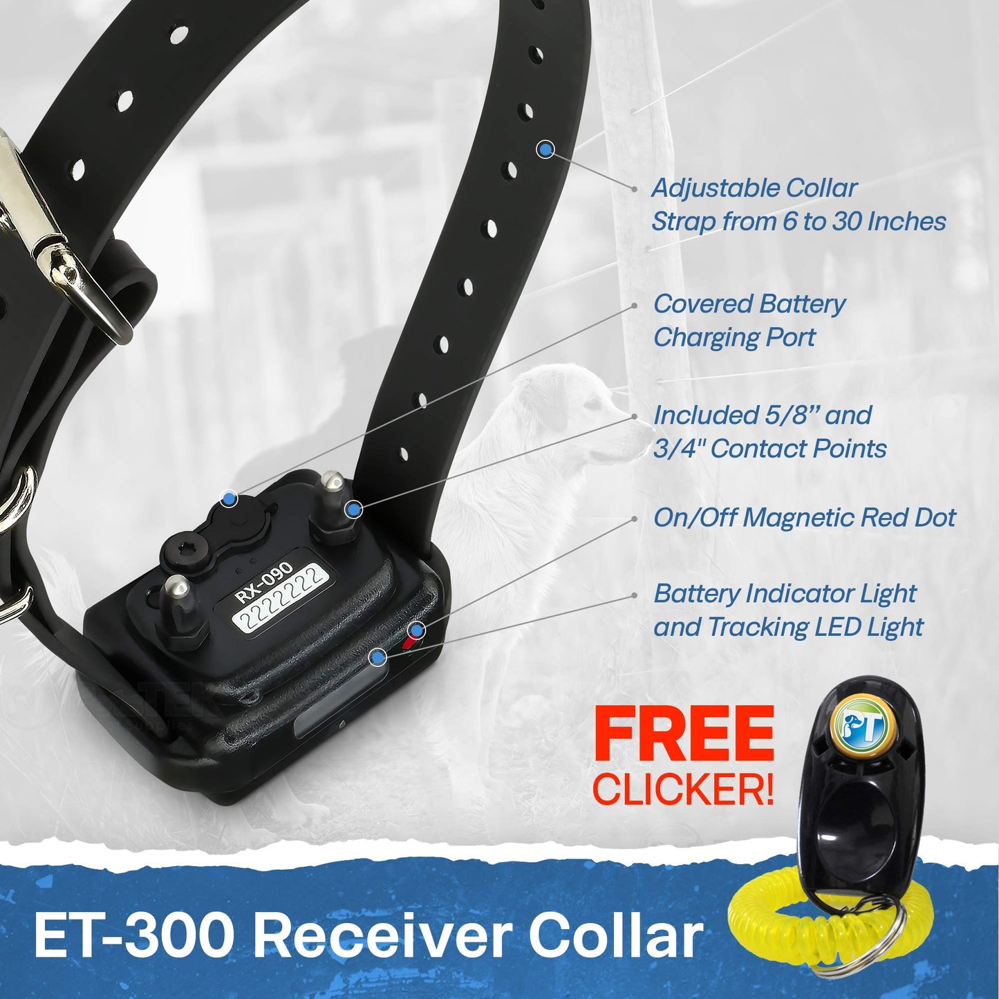 Mini Remote Dog Training Collar with ½ Mile Range – Waterproof E-Collar System with 100 Levels, Vibration, Tone & Training Clicker