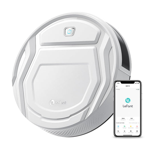 Robot Vacuum Cleaner – Slim, Strong Suction, 120 Min Runtime, Quiet Operation, Automatic Self-Charging, Wi-Fi/App/Voice Control, Ideal for Pet Hair, Hard Floors & Daily Cleaning
